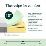 ZINUS 10 Inch Ultima Memory Foam Mattress [New Version], King, Fiberglass Free, Medium Firm Feel, Breathable Airflow Memory Foam, Certified Safe Foams & Fabric, Mattress in A Box ZINUS