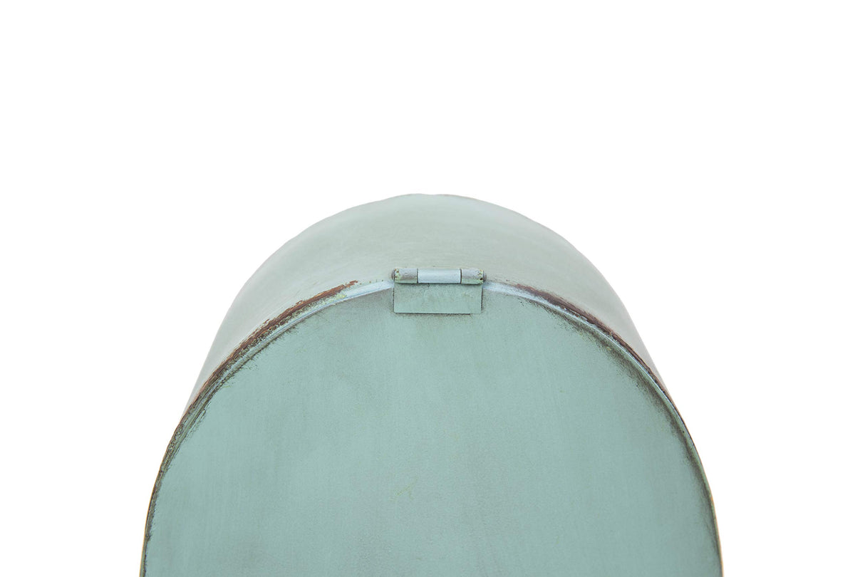 Creative Co-Op Metal Mantel Clock with Aqua Finish Creative Co-Op