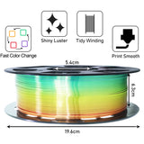 1.75mm 1Kg Silk Shiny PLA Most Basic Popular Multicolored Fast Color Change Rainbow 3D Printing Filament, Color Change Gradually Random Quickly, 2.2lbs 3D Printing Material by MIKA3D MIKA3D