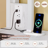 ADORNEVE Twin Size Loft Bed with Desk, 11 Storage Drawers & RGB LED Lights, Metal Loft Bed with Power Outlet, Shelves & Clothing Rack, 13.4" H Safety Guard & Paded Ladder, White ADORNEVE