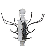 Deco 79 Wood Vintage Style 12 Hook Coat Rack, 19" x 19" x 74", Gray Deco 79