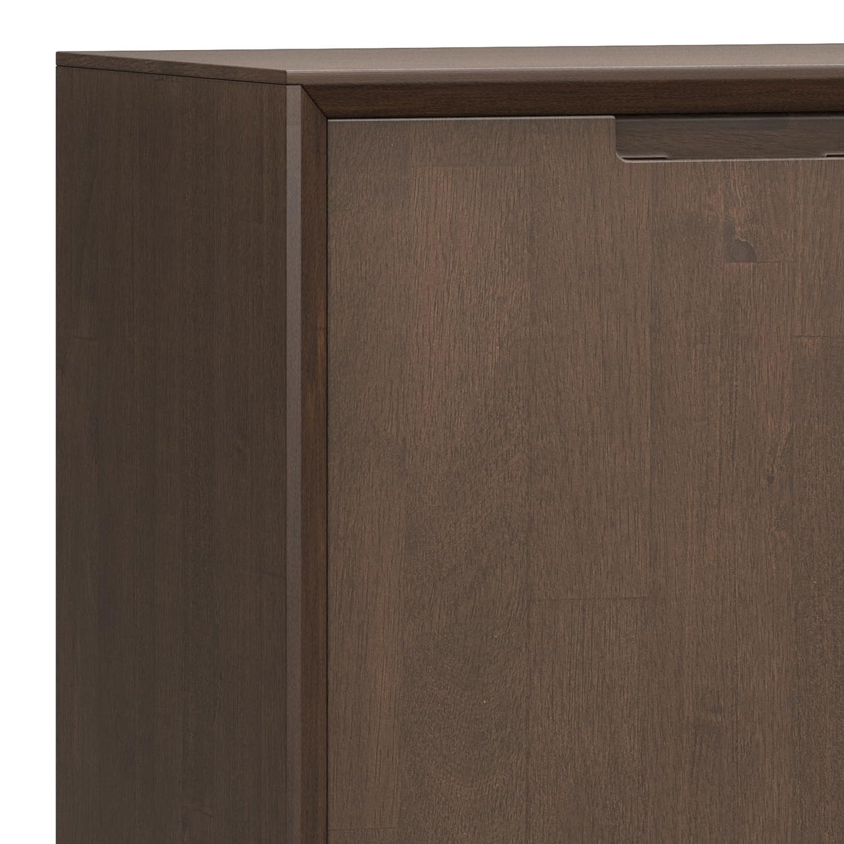 SIMPLIHOME Banting SOLID HARDWOOD Wide Modern Industrial Low Storage Cabinet for The Living, Entryway and Family Room, 32 inch, Walnut Brown SIMPLIHOME