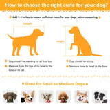 yookare White Heavy Duty Furniture Dog Crate, Wood and Metal Cage Kennel, Double Doors End Table with Drawer and Pull-Out Trays, Dog Home for Indoor use, Medium Size yookare