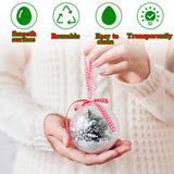 25 Sets Clear Fillable Ornaments Ball in 5 Different Size,Transparent DIY Craft Ball,Plastic Acrylic Fillable Ball for Halloween Christmas Decor Haawooky