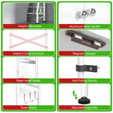 Over The Toilet Storage Cabinet - 2-Door Design Bathroom Organizers Shelf, Freestanding Space-Saver Above Toilet Storage Cabinet with Privacy Protection Rack, Water-Resistant Toilet Shelves (White) Mlinavn