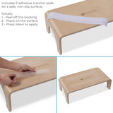 EARTHLITE Wooden Step Stool - 4'' High, Large Surface, Strong & Stable Bed Step, Foot Stool, Massage Step-Up Earthlite