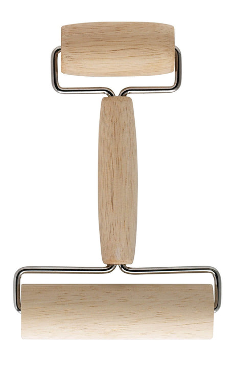 Mrs. Anderson’s Baking Double Dough Roller, Includes 4.125 and 2.375-Inch Wide Cylinders, Rubberwood Mrs. Anderson's Baking