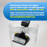 Scrub Daddy BBQ Daddy Grill Brush for Outdoor Grill - Bristle Free Scraper + Scrub Brush - Cut Through Charred Buildup with Stronger, Temperature Controlled Scrubbing Power (1 Grill Brush) Scrub Daddy