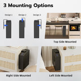 Oarlike Biometric Gun Safe for Handgun, Mounted Pistol Safe with Quick Access Sliding Door, Hand Gun Storage for Nightstand, Desk, Vehicle - with Fingerprint, PIN Code, KEY Access Oarlike