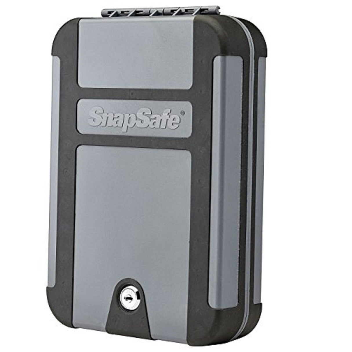 SnapSafe Treklite Key Lock Box - Polycarbonate Portable and Lightweight Gun Lock Box - With Keyed Lock and Foam Lining - Ideal for Travel, TSA Approved - XL, Black, 10 x 7 x 2 Inches SnapSafe
