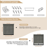 AOSKY Linen Roller Blinds Shades for Indoor Windows Pull Down Cordless Blackout Black Out Window Shade 20 Inch Blinds for Home Dark Grey AOSKY