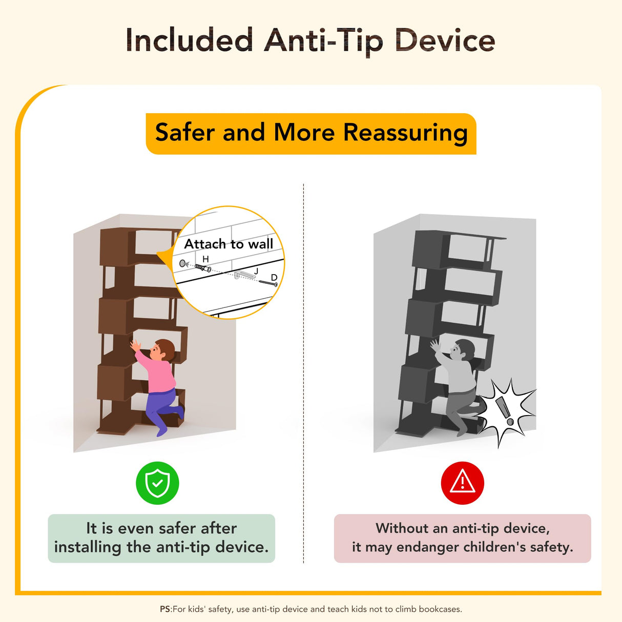 Decofy 7 Tier Corner Bookshelf, 70.86” Tall Corner Bookcase, Wood and Metal Industrial Storage Corner Shelf, Large Modern Display Storage Rack for Living Room Home Office - Brown Decofy