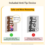 Decofy 7 Tier Corner Bookshelf, 70.86” Tall Corner Bookcase, Wood and Metal Industrial Storage Corner Shelf, Large Modern Display Storage Rack for Living Room Home Office - Brown Decofy