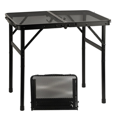 COSYAWN Folding Grill Table, Small, Aluminum, Lightweight, Portable, Height Adjustable, Outdoor Picnic Table, 22.3x15.8x10.7/22.3 inches, 88 lbs Load Capacity COSYAWN