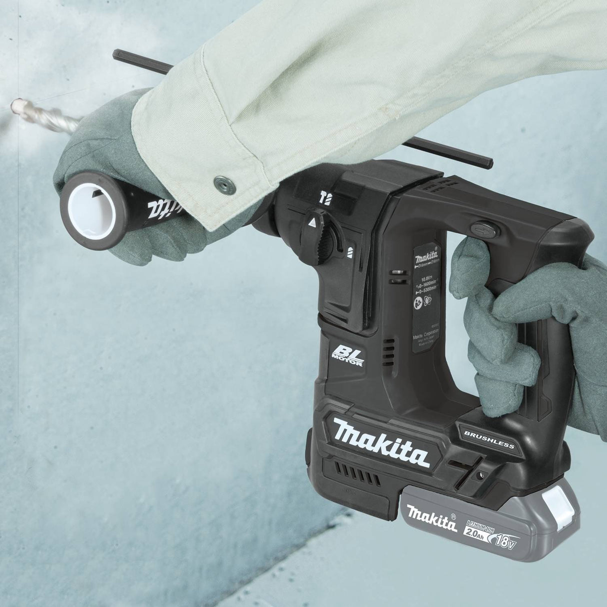 Makita XRH06ZB 18V LXT Lithium-Ion Sub-Compact Brushless Cordless 11/16" Rotary Hammer, Accepts Sds-Plus Bits, Tool Only Makita
