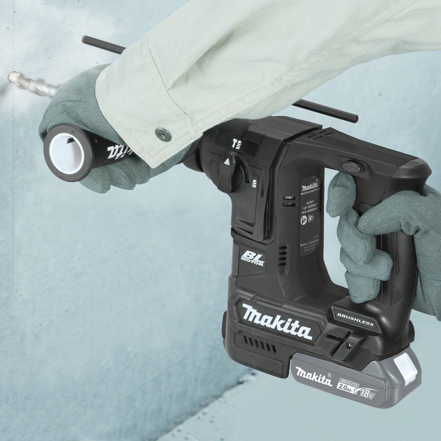 Makita XRH06ZB 18V LXT Lithium-Ion Sub-Compact Brushless Cordless 11/16" Rotary Hammer, Accepts Sds-Plus Bits, Tool Only - WoodArtSupply