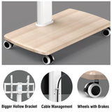 FITUEYES Rolling TV Stand for 32 to 65 70 Inch TVs, Portable Mobile TV Cart on Wheels, Tall Universal Floor Stands with Swivel Mount, Fit Corner, Bedroom, Outdoor, Small Dorm (White) FITUEYES