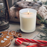 SHOWIN Thick Candle Jars for Making Candles 12 Pcs, 7 OZ Empty Jars with Wood Lids for Candle Making, Sample Container, Frosted White SHOWIN