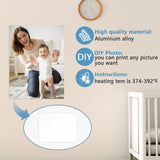 ABuff 24 PCS Sublimation Blanks Aluminum Sheet 4 x 6 Inch Photo Sign Blank Metal Sheet Wall Poster Frame Sublimation Blank for Sublimation Heat Press, White ABuff