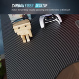 PayLessHere 47 Inch Gaming Desk PC Carbon Fiber Table Ultimate Gamer Workstation with Cup Holder & Headphone Hook for Home Office,Blue (Blue) PayLessHere