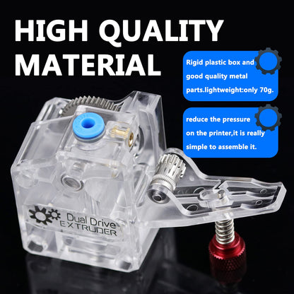 Haldis 3D Extruder DDB Universal Nickel Plated Gear Dual Drive 3D Printer Extruder for Ender 3 Pro Ender 5 Pro CR10S Pro, Mega S, Prusa I3 Other DIY 3D Printer Kit (DDB Right) - WoodArtSupply