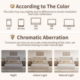 BRELTAM Queen Size Bed Frame with Storage Drawers and Wingback Headboard Linen Upholstered Platform Bed Frame Tufted Beds with Heavy Duty Wood Slats, Noise Free, Easy Assembly, Beige BRELTAM