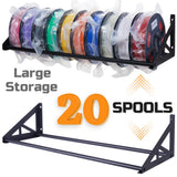 EROTASH 3D Printer Filament Storage Rack, Filament Rack Wall Mount, 3D Filament Storage Shelf, Filament Spool Holder for 3D Printer Rolls, 2 PCS Heavy Duty Metal Organizer for 3D Printing Studio EROTASH