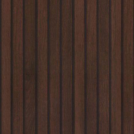 CHIHUT 17.7”x236” Dark Brown Vertical Wooden Slat Wallpaper Peel and Stick Self Adhesive Wood Grain Vinyl Contact Paper Rustic Striped Wood Grating Wrap for Farmhouse Countertops Cabinets Doors Walls CHIHUT