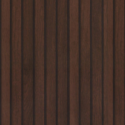CHIHUT 17.7”x236” Dark Brown Vertical Wooden Slat Wallpaper Peel and Stick Self Adhesive Wood Grain Vinyl Contact Paper Rustic Striped Wood Grating Wrap for Farmhouse Countertops Cabinets Doors Walls