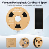 DEEPLEE Matte PLA Filament 1.75mm, 3D Printer Filament Dimensional Accuracy +/- 0.02mm, No Clogging, Higher Toughness, Cardboard Spool 3D Filament, 1kg Black Deeplee