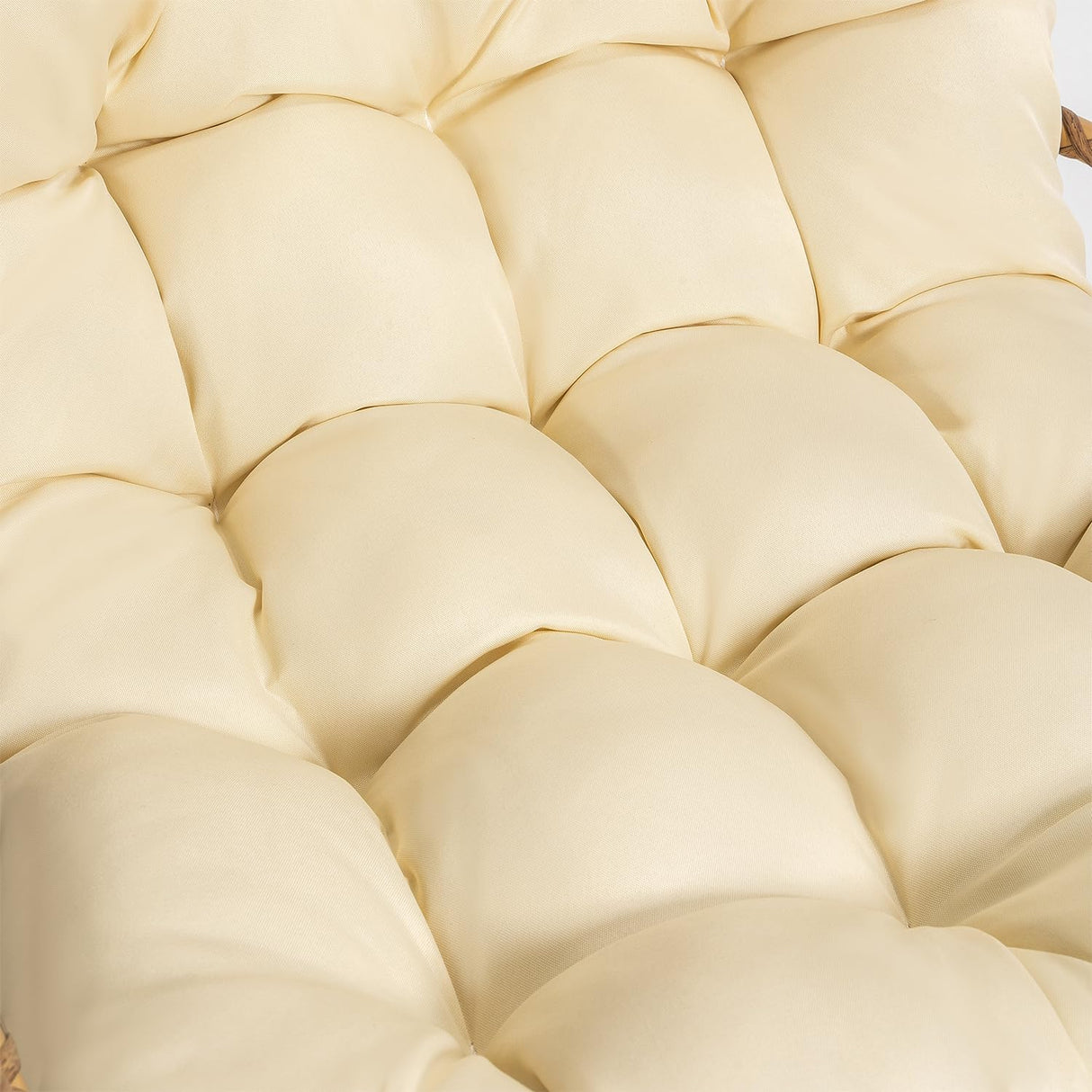 Yechen Hanging Egg Chair with Stand and Footrest for Indoor Outdoor, Foldable Wicker Rattan Patio Egg Swing Chairs Hammock Egg Chair with UV Resistant Cushion for Bedroom Porch, 350 Lbs Capacity Yechen