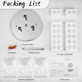 TISLYCO Modern Round Crystal Chandelier Ceiling Light,3 Light Crystal Flush Mount Small Chandelier, Silver Modern Ceiling Lamps Raindrop Chandelier Crystal Light Fixture for Bedroom, Hallway TISLYCO