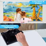 4 Pcs Polyester Oxford Cloth Blank Banners - Blank Banner Signs with Hanging Ropes, 2x4 ft DIY Blank Sublimation Vinyl Banners for Birthday Party Wedding Thanksgiving Christmas Indoor Outdoor Display Alphatool