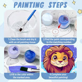 XTCIXAL Paint by Numbers Kit for Kids with Frame, Lion Paint by Number Kids Age 5-8-12, Paint by Number with Frame for Gifts and Home Decor 8X8 Inch XTCIXAL
