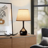ONEWISH Touch Bedside Lamp for Bedroom, 3-Way Dimmable Farmhouse Table Lamps for Nightstand with Fabric Shade, Desk Lamp for Kids Reading, Home Office ONEWISH