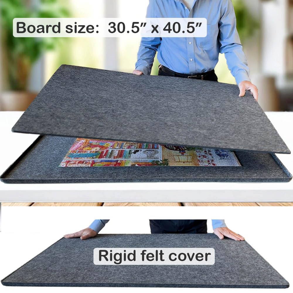 2000 Piece Felt Puzzle Board with Cover Felt Board for Easy Puzzle Flipping PUZZLE EZ