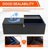 walsport Pickup Truck Bed Tool Box 30 Inch Black Trailer Tool Box Compact Chest Box Heavy Duty Steel Underbody Truck Toolbox Utility RV Storage Organizer with Side Handle, Easily Assembled walsport