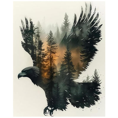 xcemhil Eagle Paint by Numbers Kit for Adults, Eagle Painting by Numbers, Adult Paint by Number Kits Suitable for Gifts and Interior Decor 16x20 Inch