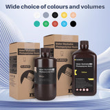 ELEGOO Upgraded Water Washable 3D Printer Resin 2.0, 405nm UV-Curing 3D Resin with Lower Shrinkage and Higher Precision for LCD 3D Printing Gray 2000g ELEGOO