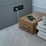 AFI, Hamilton Twin XL Murphy Bed Chest with 6" Mattress, Storage Drawer, and Built-in USB Charger, Grey AFI