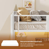 Itaar Stairway Twin Size Loft Bed with L Shaped Desk and Wardrobe, Metal Loft Bed Frame with Storage Stairs,3 Fabric Drawers, LED Lights & Charging Sation,No Noise & No Box Spring Needed, White Itaar