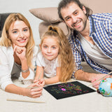 ZMLM Scratch Rainbow Art Paper Set - 50Pcs Magic Scratch Off Art Craft Supplies Kits for Kids Girls Boys Black Scratch Notes Sheet Doodle Pad for Fun DIY Toy Party Favors Christmas Birthday Gift ZMLM