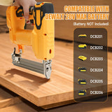 18GA Cordless Brad Nailer for Dewalt 20V MAX Battery, 2-in-1 Electric Nail Gun/Staple Gun, with 1000pcs Nails and 500pcs Staples, for Upholstery Woodworking, Tool Only (Yellow) Yuqutum