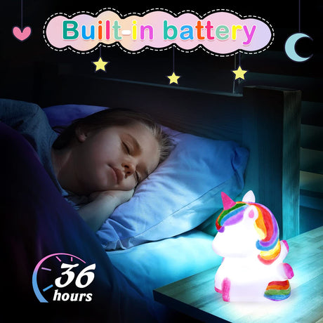 dededa Paint Your Own Unicorn Night Light Art Kit, Arts and Crafts for Kids Ages 4-8,Unicorns Gifts for Girls Painting Kit Unicorn Toys for Kids 4 5 6 7 8 9 10 11 12+ (1Pc) dededa