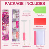 MEIYUDA Flowers Diamond Painting Kits for Adults, 5D Peony Diamond Art Kits for Adult Beginners, Flowers DIY Full Diamond Art Painting Kit for Home Wall Decor Gift 12x16inch MEIYUDA