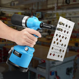 VEVOR Air Riveter, Pneumatic Air Riveter, 20.2KN Pulling Force Pop Rivet Gun Tool Kit, Heavy Duty Air Hydraulic Rivet Gun for Mechanic Tool, Construction, Home Improvement - With 13 Size Nose Pieces VEVOR