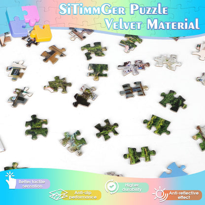 SiTimmGer Jigsaw Puzzles 1000 Pieces for Adults Cinque Terre Modern Fishing Villages Sunset Challenging Puzzle Fit Together Perfectly Toys Gift 19.7" x 27.6"