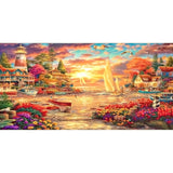 KTHOFCY 5D DIY Diamond Painting Kits for Adults, Beach Landscape Full Drill Embroidery Cross Stitch Crystal Rhinestone Paintings Pictures Arts Wall Decor Painting Dots Kits 15.7X27.5inch KTHOFCY