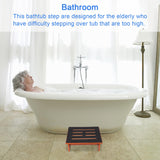 RayLove One Step Stool for Adults Seniors with Non-Slip Rubber Stepping Feet, Heavy Duty Platform Step Stools, 450 LB Portable Bed Steps for High Beds for Bathroom, Bedroom, Kitchen & Bedside Support RayLove