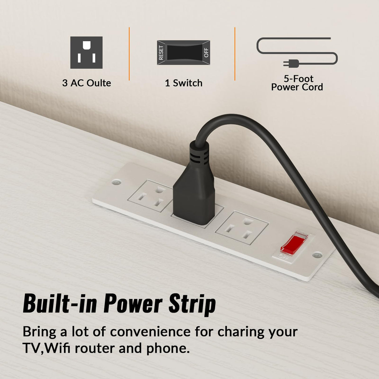 Furnulem White Dresser for Bedroom, Wide Chest of Drawers with Power Outlet for 55" TV Stand Entertainment Center, Deep 8 Drawers for Storage in Living Room,Entryway,Hallway,Closet(White) Furnulem